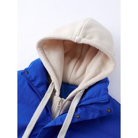 Men's Warm Thick Winter Jacket, Casual Hooded Jacket Coat