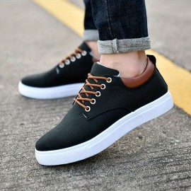 Stylish Men's All-Season Skate Shoes - Comfortable, Versatile Lace-Up Sneakers, Perfect for Business Casual & Everyday English Elegance