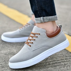 Stylish Men's All-Season Skate Shoes - Comfortable, Versatile Lace-Up Sneakers, Perfect for Business Casual & Everyday English Elegance