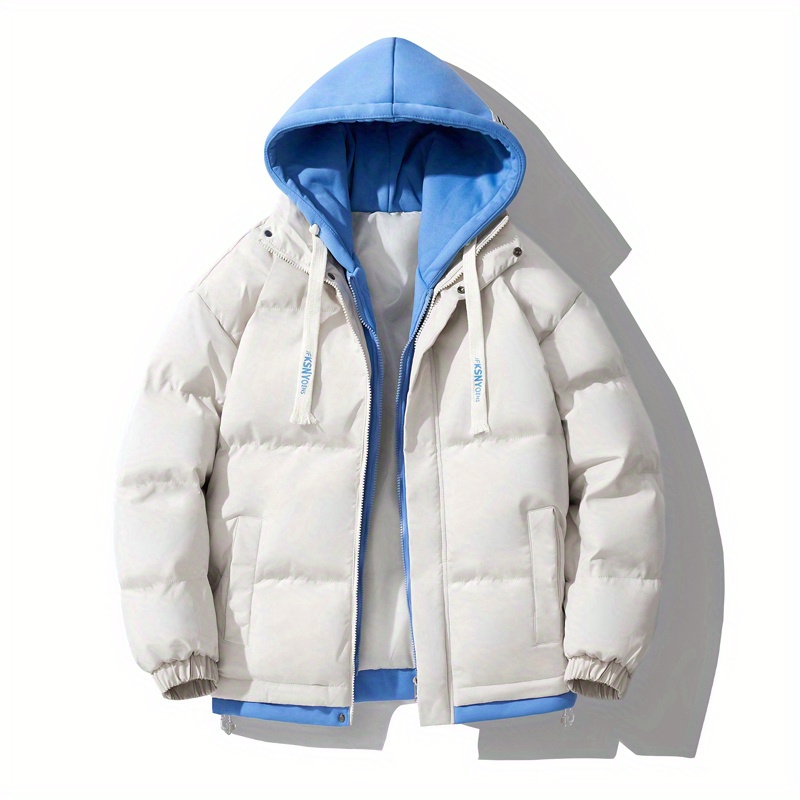 mens warm thick winter jacket casual hooded jacket coat details 9