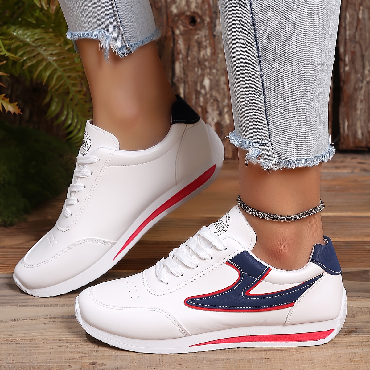 simple flat sneakers women s casual lace outdoor shoes women details 2