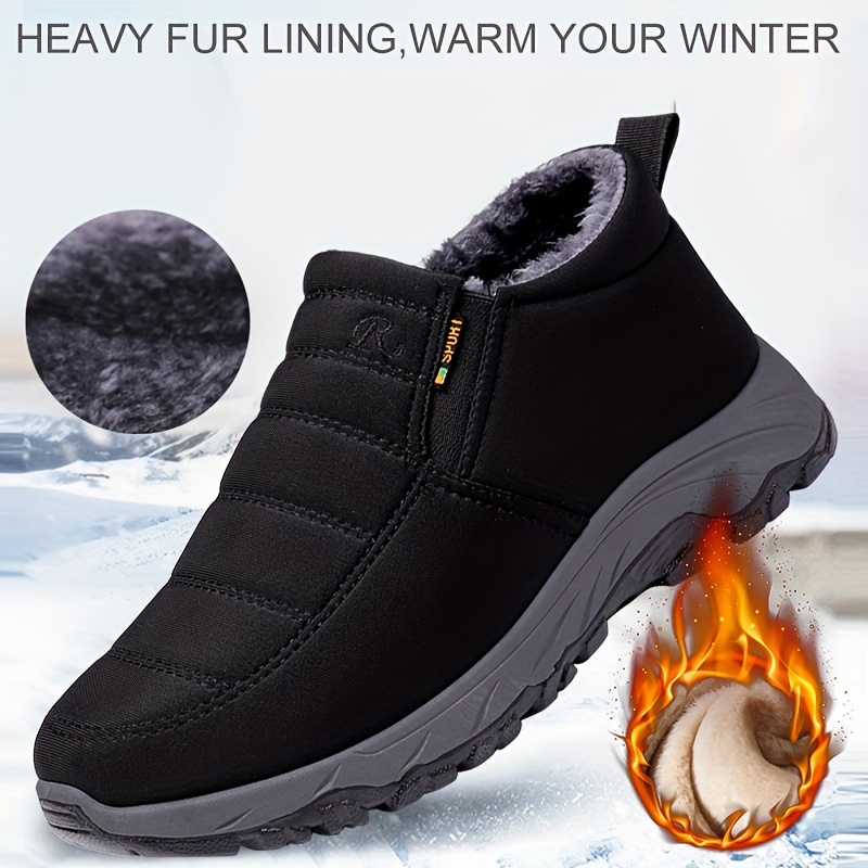 womens solid color winter sneakers soft sole platform fleece lining shoes plush non slip low top shoes details 1