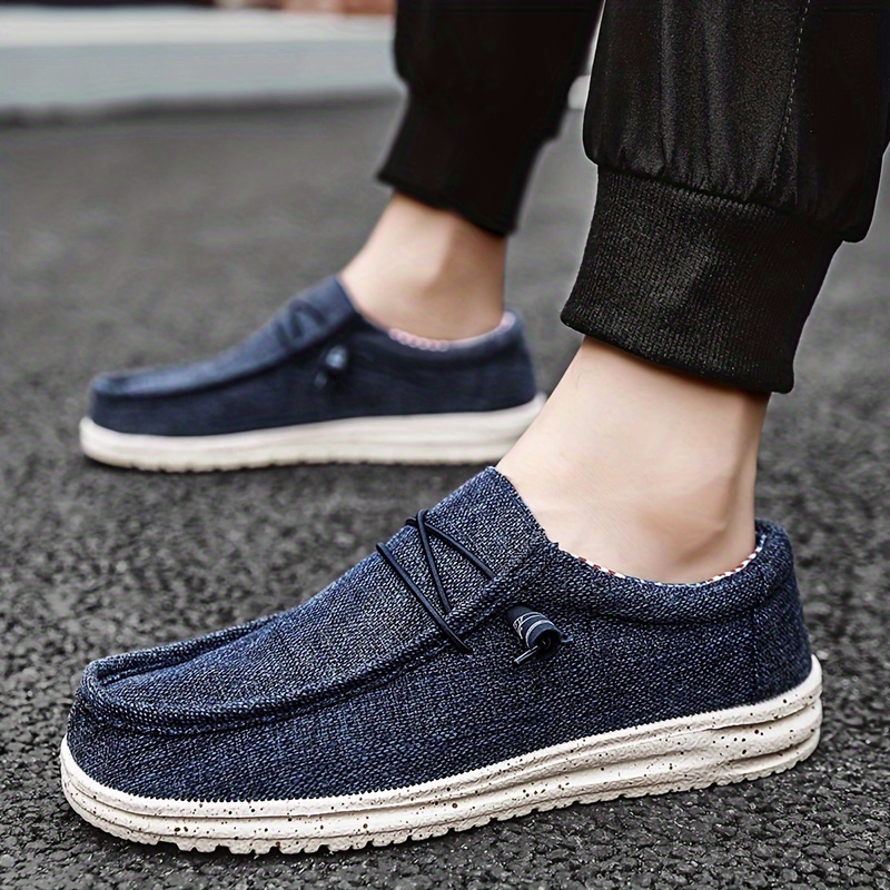 loafer shoes men s trendy solid comfy non slip casual canvas details 5