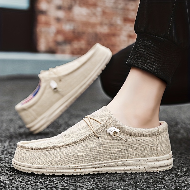 loafer shoes men s trendy solid comfy non slip casual canvas details 1